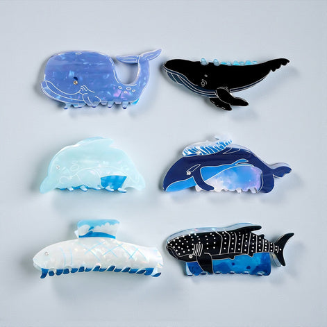 Ocean Animal Hair Clips Set | Fun Marine Styles for Girls by Wave & Hang