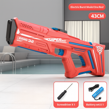 Viral Electric Repeating Water Gun – Long Range Rechargeable Blaster by Wave & Hang