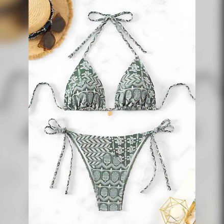 Bohemian Style Bikini Set – Sexy Tribal-Inspired Swimwear for Summer
