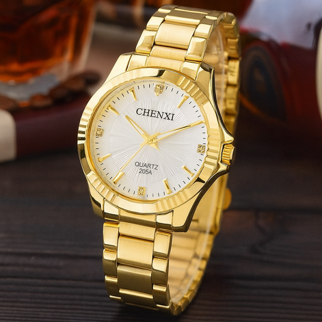 Couple’s Waterproof Quartz Watch – Deluxe Morning Edition, Unisex by Wave & Hang