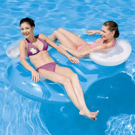 Inflatable Double Pool Float Sofa – 2-Person Lounge Chair with Armrests & Backrest for Pool & Beach