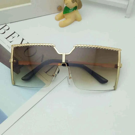Trendy Frameless Sunglasses | UV400 Ocean Lens Fashion Shades