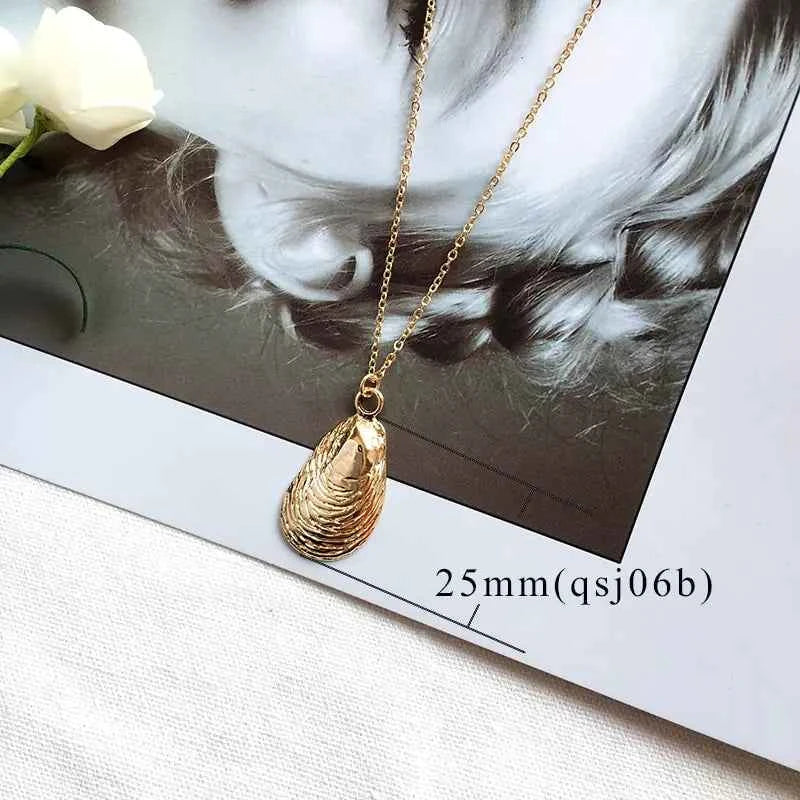 Alloy Shell Necklace | Ocean Life Pendant for Women – Elegant Beach Jewelry Gift
