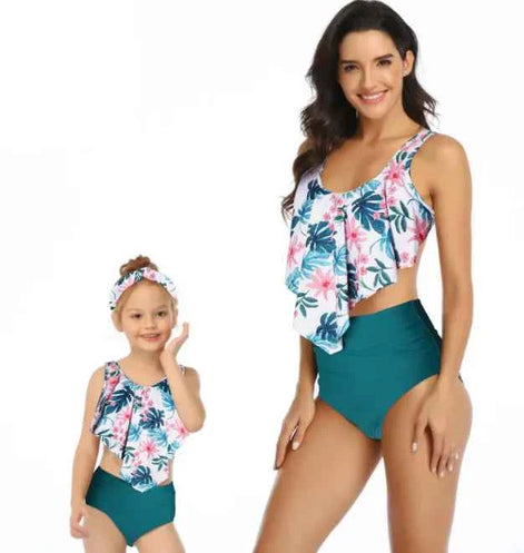 Mommy & Me Matching Bikini Set – Stylish Family Swimwear Collection
