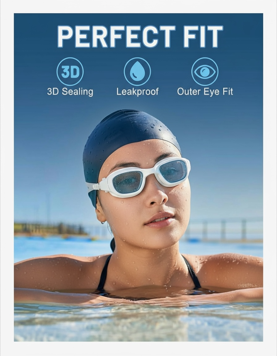 Zeligerstar Polarized Swimming Goggles Anti Fog UV Protection Panoramic Vision For Men And Women by Wave & Hang