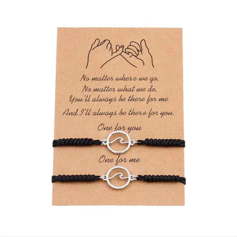 Ocean Wave Magnetic Bracelet Pair – Couple Matching Jewelry