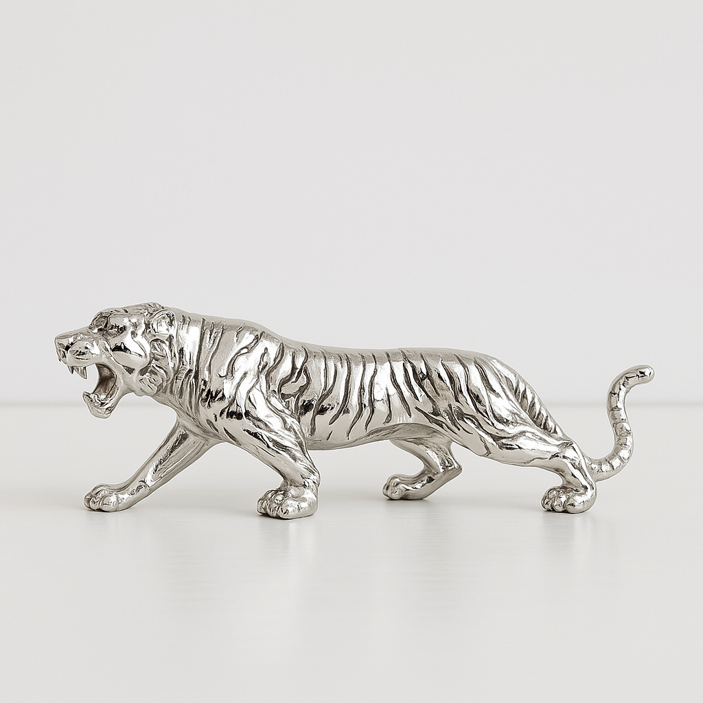 Luxury Resin Tiger Figurine | Strength & Wealth Symbol by Wave & Hang