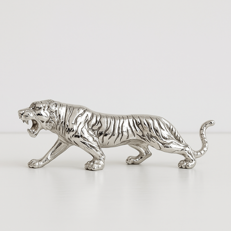 Luxury Resin Tiger Figurine | Strength & Wealth Symbol by Wave & Hang