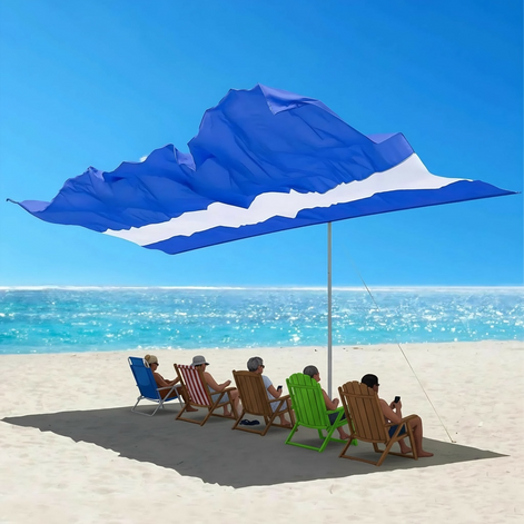 Tenrai Portable Beach Shade - Wind-Resistant for 6 People