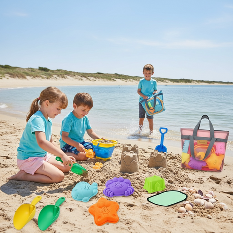 Aclarastra Collapsible Beach Sand Toys - Travel Set for Kids