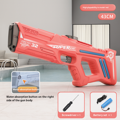Viral Electric Repeating Water Gun – Long Range Rechargeable Blaster by Wave & Hang