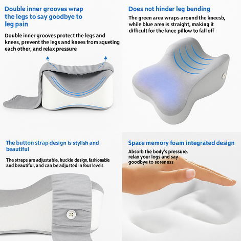 Orthopedic Memory Foam Pillow For Neck And Spine Alignment With Ergonomic Support And Breathable Cover by Wave & Hang