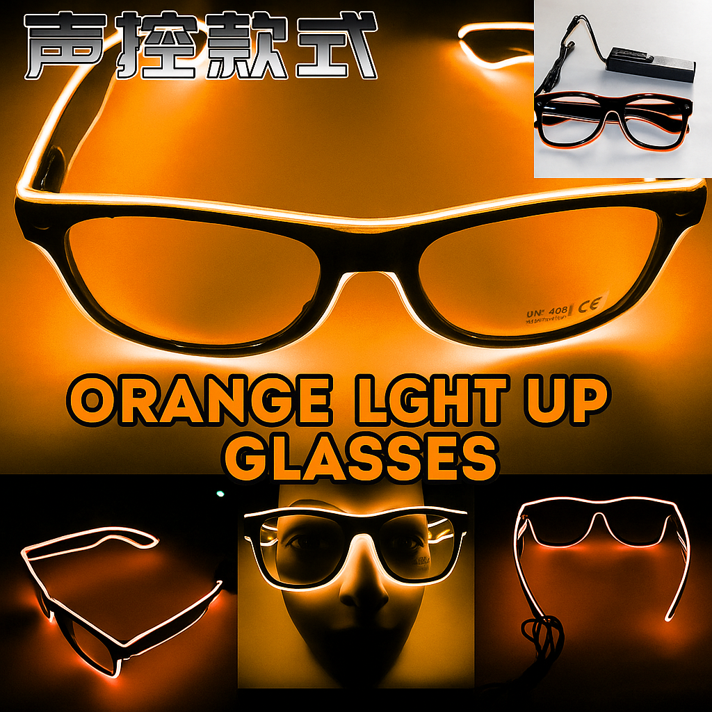 LED Neon Glasses – Voice-Activated Party Shades for Raves by Wave & Hang