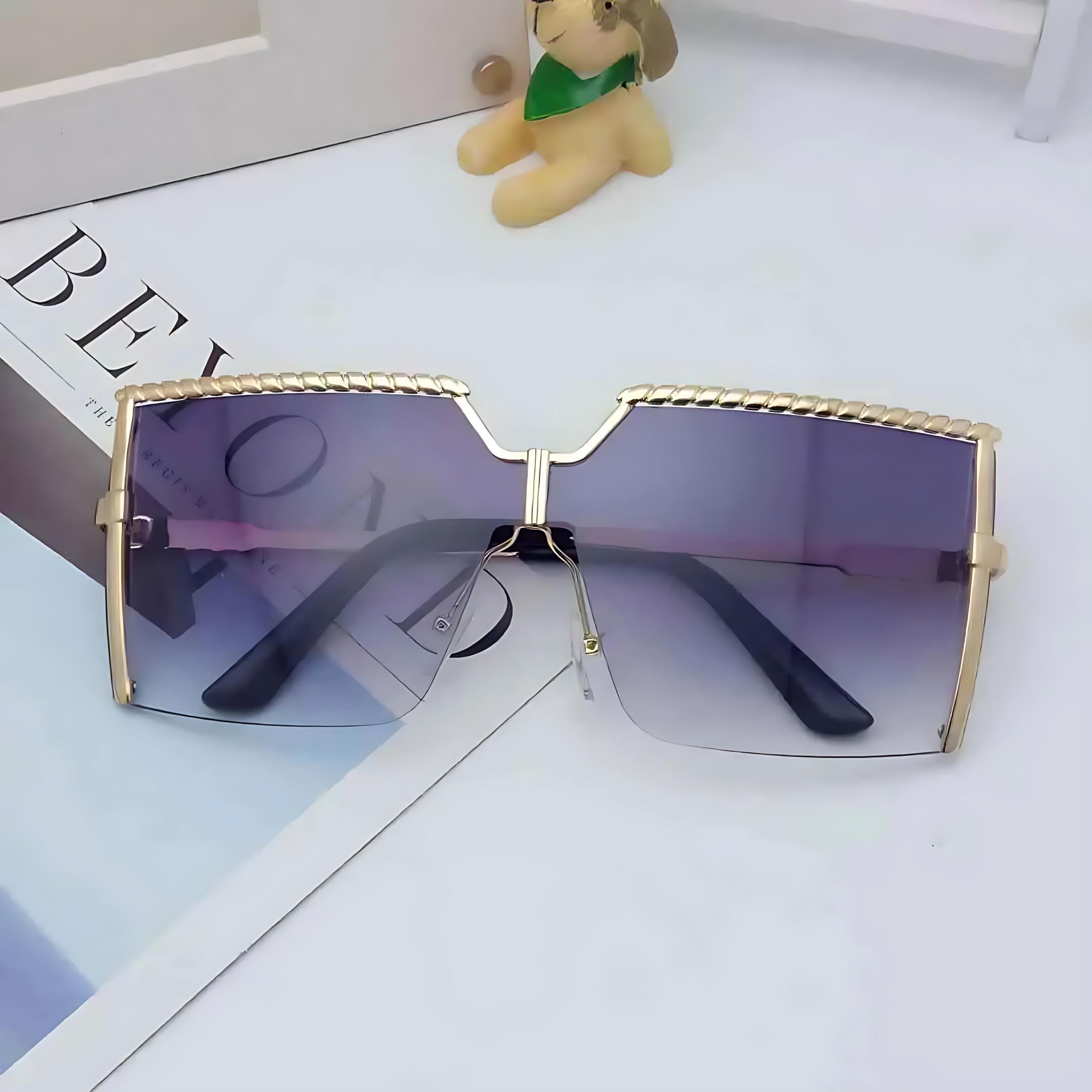 Trendy Frameless Sunglasses | UV400 Ocean Lens Fashion Shades by Wave & Hang