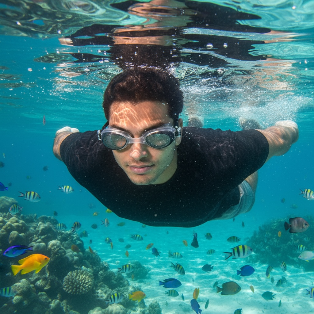 Outdoor Swimming Goggles Anti-Fog Waterproof for Water Sports by Wave & Hang