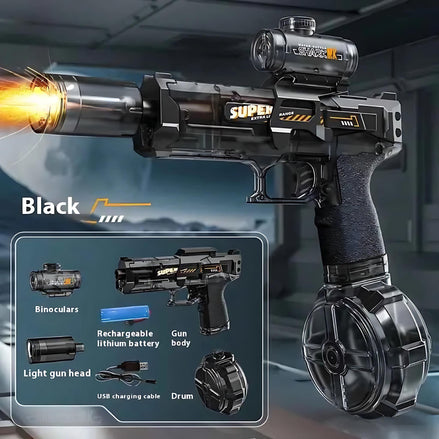 Ice Rat Electric Water Gun High Speed Rechargeable Blaster with LED by Wave & Hang