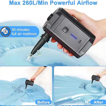 Wireless Portable Air Pump Rechargeable For Pools And Toys by Wave & Hang