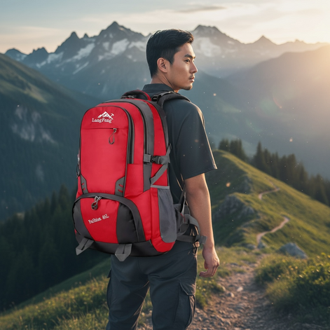 Outdoor Waterproof Backpack – Wear-Resistant Nylon, 15″ Laptop Compartment by Wave & Hang