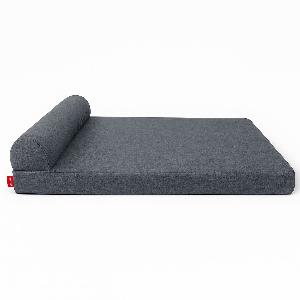 Linen Memory Foam Waterproof Dog Kennel – Washable Pet Bed by Wave & Hang