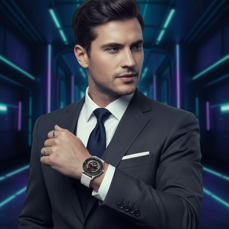 Men’s Waterproof Wheel Watch – Durable Stainless Steel Round Dial by Wave & Hang