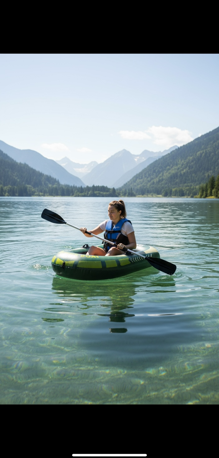 Small PVC Inflatable Boat 1 Person Portable Dinghy With Optional Pump by Wave & Hang