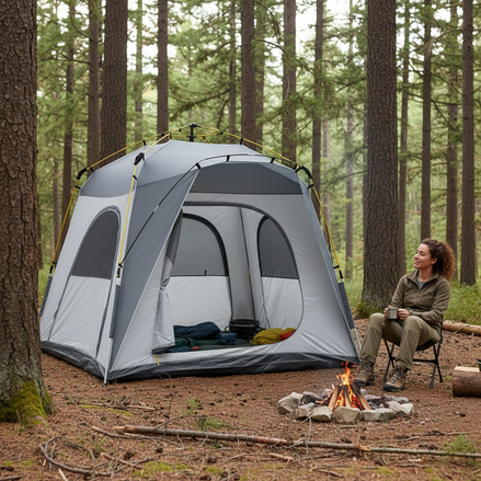 Outsunny 4 Person Pop Up Tent - Quick Setup and Spacious Design
