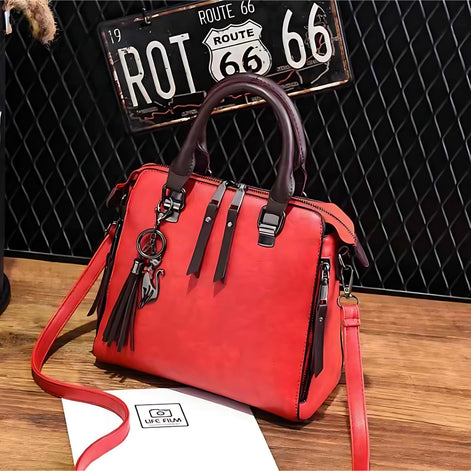 Charming Cat Tote Bag – Stylish PU Leather Purse for Women by Wave & Hang