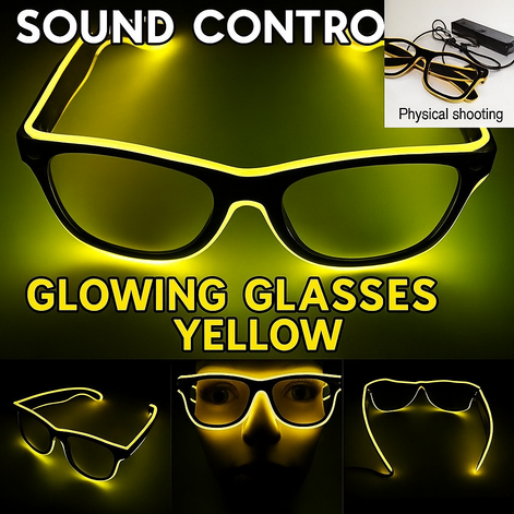 LED Neon Glasses – Voice-Activated Party Shades for Raves by Wave & Hang