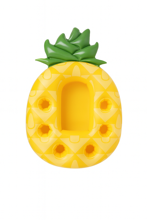 Inflatable Pineapple Pool Drink Holder Floating Snack Tray by Wave & Hang