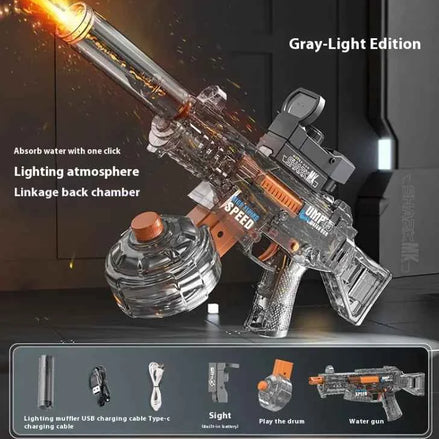 Light UMP45 Electric Water Gun – Automatic Rechargeable Blaster with LED Glow