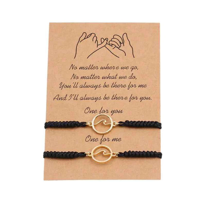 Ocean Wave Magnetic Bracelet Pair – Couple Matching Jewelry