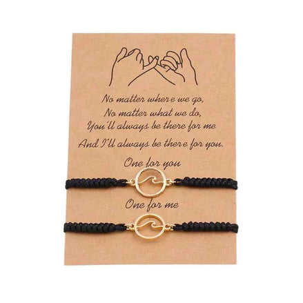 Ocean Wave Magnetic Bracelet Pair – Couple Matching Jewelry