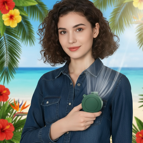 Mini USB Portable Fan – Compact, Quiet, Rechargeable with 3-Speed Settings by Wave & Hang