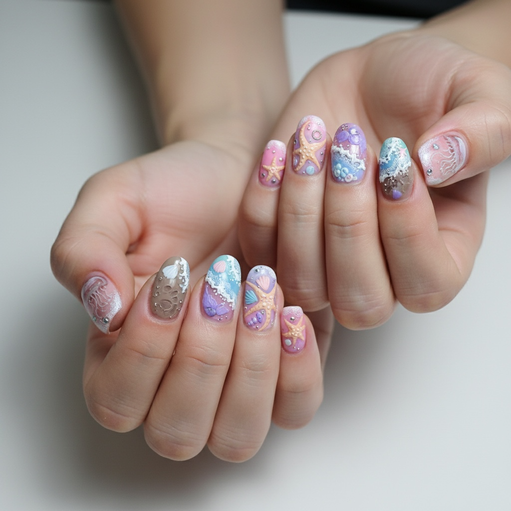 Ocean Nail Art Stickers | Easy DIY Summer Designs for Women by Wave & Hang