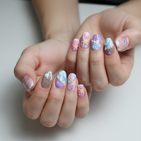 Ocean Nail Art Stickers | Easy DIY Summer Designs for Women by Wave & Hang