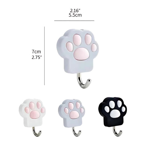 Cat Paw Wall Hook – Creative Punch-Free Towel & Key Hanger by Wave & Hang