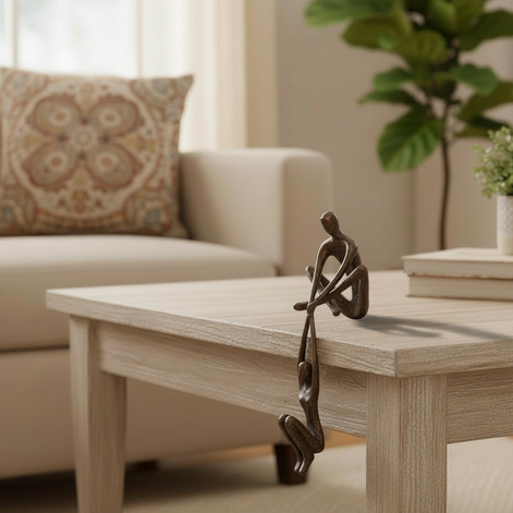 Dancing Couple Figurine – Romantic Resin Sculpture for Home Decor by Wave & Hang