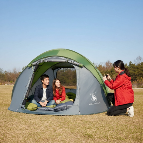Easy Camping 4 Person Tent by [Brand Name] - Waterproof & Pop-Up Design