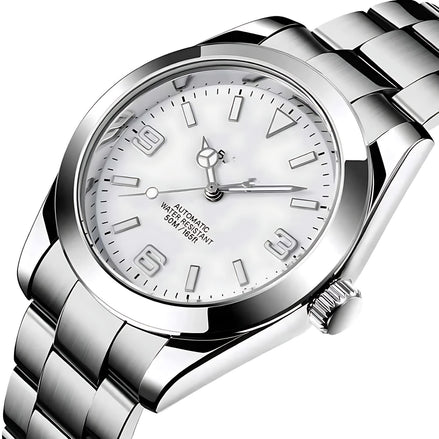 Men’s Automatic Mechanical Watch – Stainless Steel, Waterproof, Self-Winding by Wave & Hang