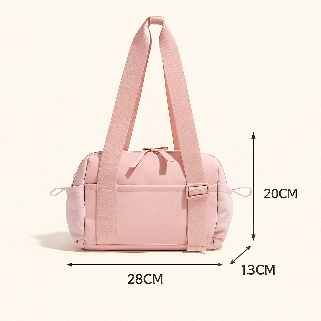 Sports Duffel Bag Lightweight Nylon Water Resistant Shoulder Strap by Wave & Hang