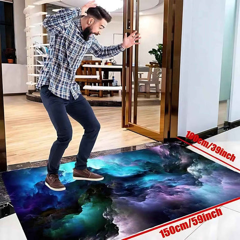 3D Galaxy Space Star Rug | Cosmic Area Carpet for Living Room Decor