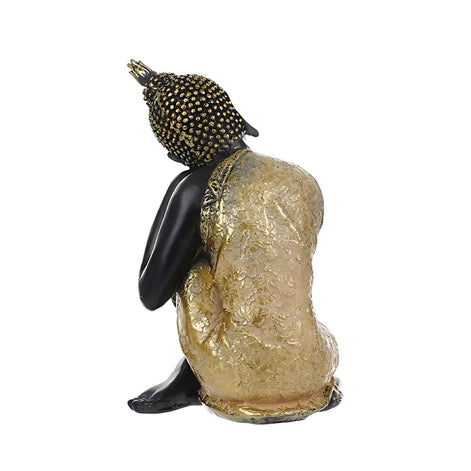 Thai Buddha Resin Statue – Meditation Decor Sculpture with Mandala Design | Spiritual Home & Yoga Studio Ornament