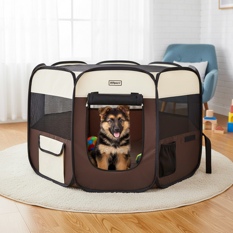 Aliparr Portable Pet Playpen - Foldable & Easy to Carry
