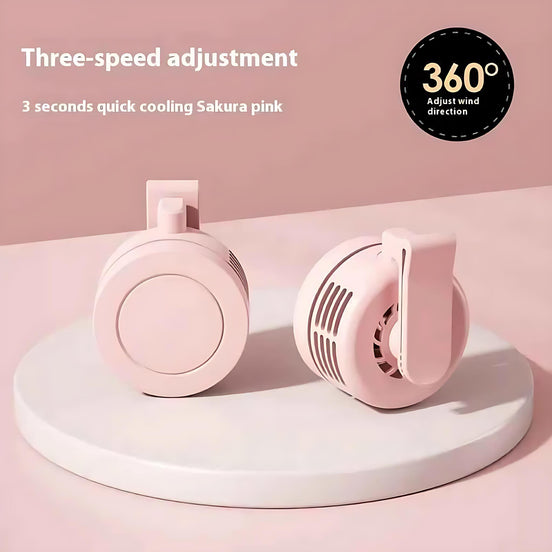 Mini USB Portable Fan – Compact, Quiet, Rechargeable with 3-Speed Settings by Wave & Hang