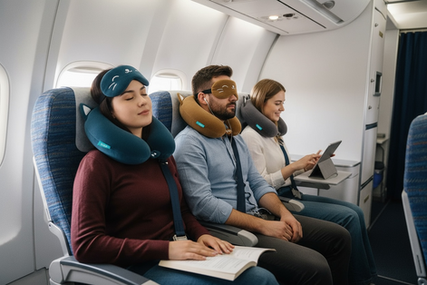 U-Shaped Memory Foam Neck Pillow With Animal Designs by Wave & Hang