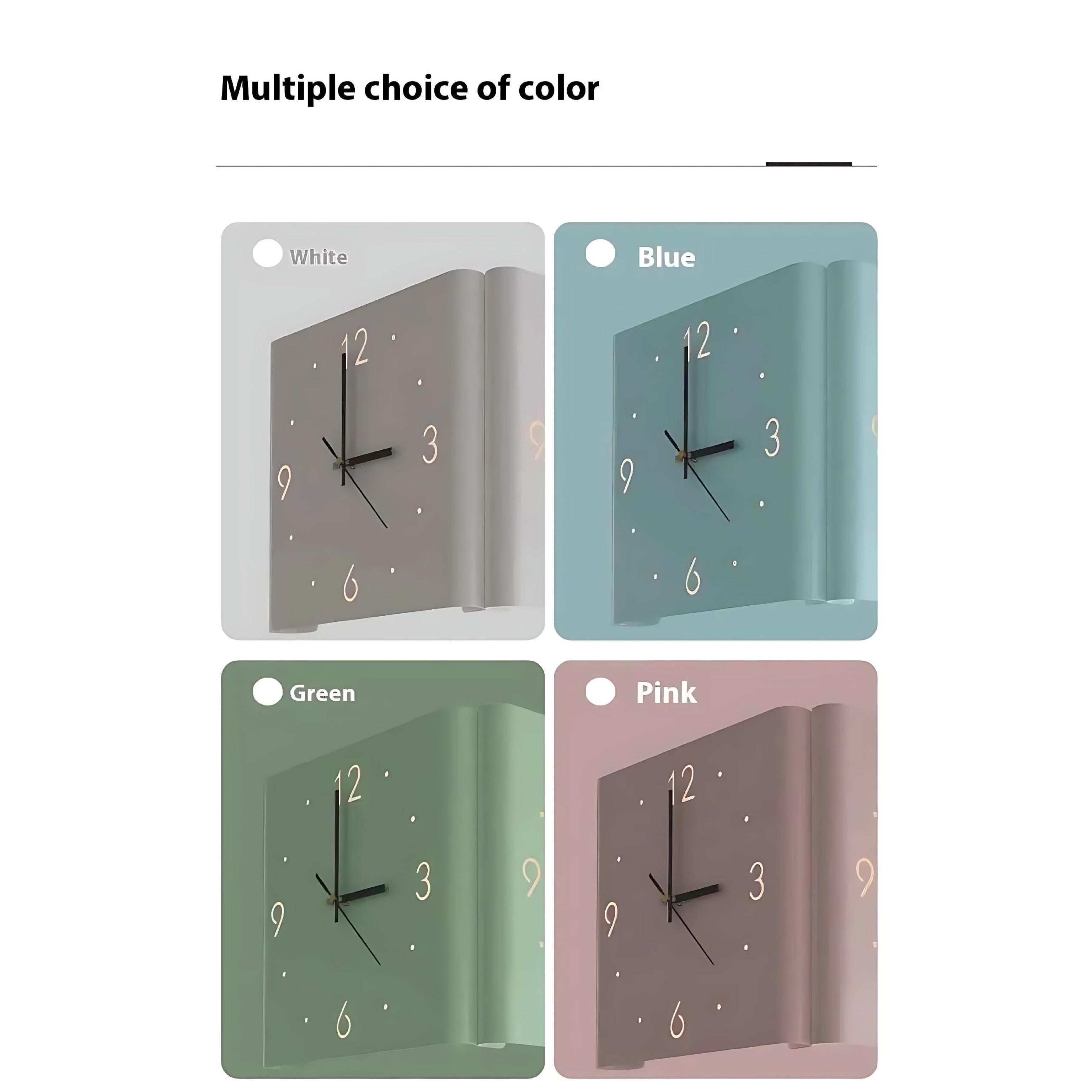 Modern Silent Quartz Wall Clock | Elegant LED Design for Home by Wave & Hang