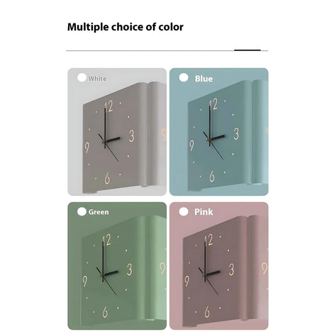 Modern Silent Quartz Wall Clock | Elegant LED Design for Home by Wave & Hang