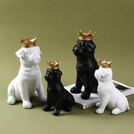 Nordic Bulldog Figurine | Modern Home Accent for Dog Lovers by Wave & Hang