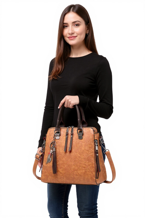 Charming Cat Tote Bag – Stylish PU Leather Purse for Women by Wave & Hang