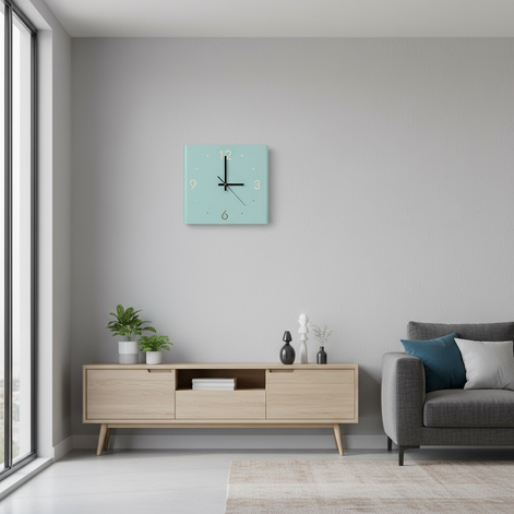 Modern Silent Quartz Wall Clock | Elegant LED Design for Home by Wave & Hang